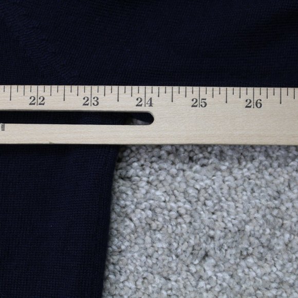 Jos A Bank Signature Series Sweater Vest Men Large Blue/Tan Argyle Merino Wool - Picture 9 of 10